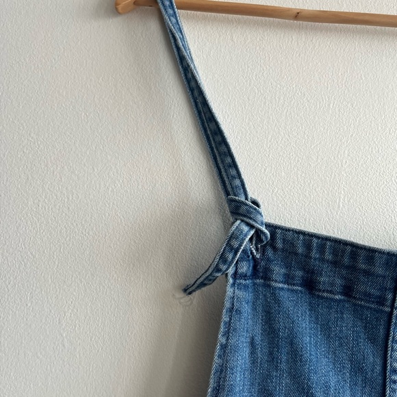 VTG 90s Rachel Green Inspired Denim Overall Dress Size S - Picture 4 of 11